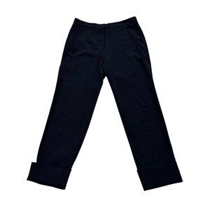 Vintage 90s Malia Mills Black Cropped Pants Made in New York High Waist Minimali